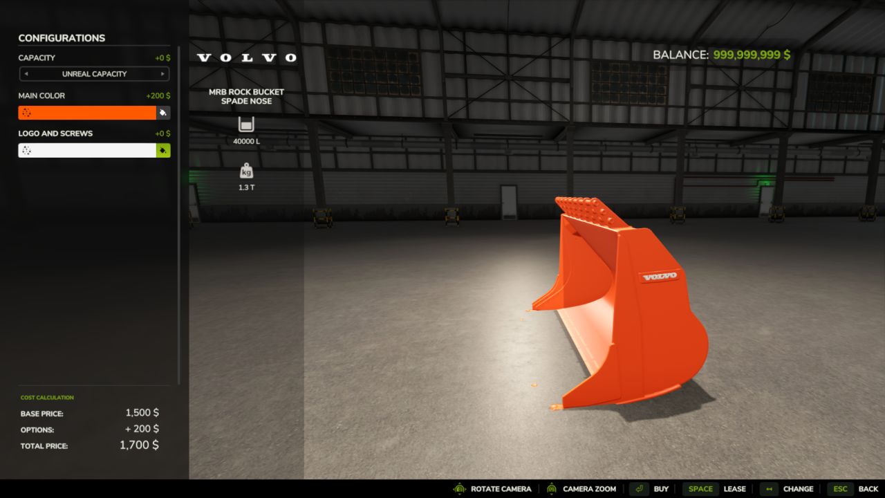 Volvo 180 Rock Bucket Edit
