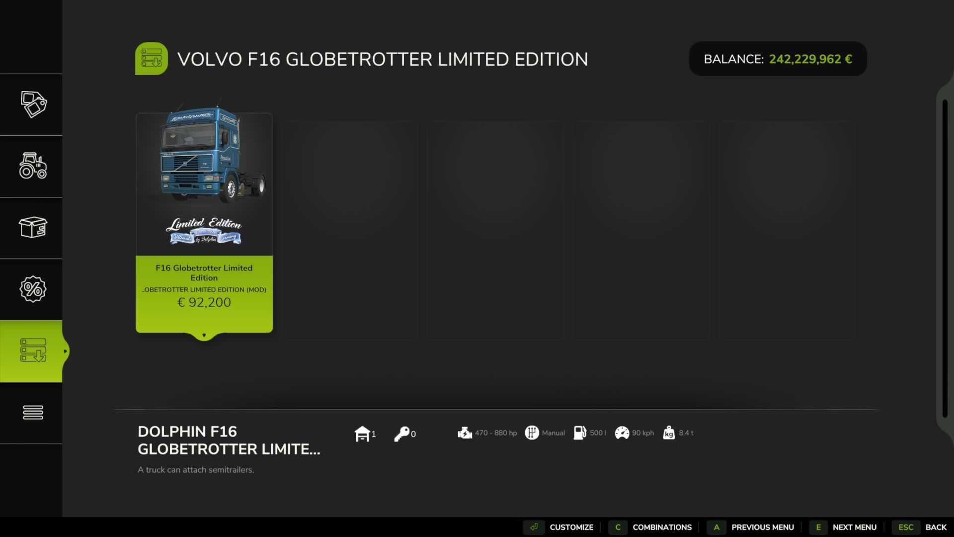 Volvo F16 Limited Edition