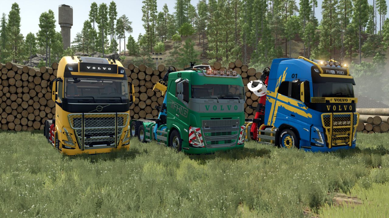 Semipaquete de grúa Z forestal Volvo FH 16