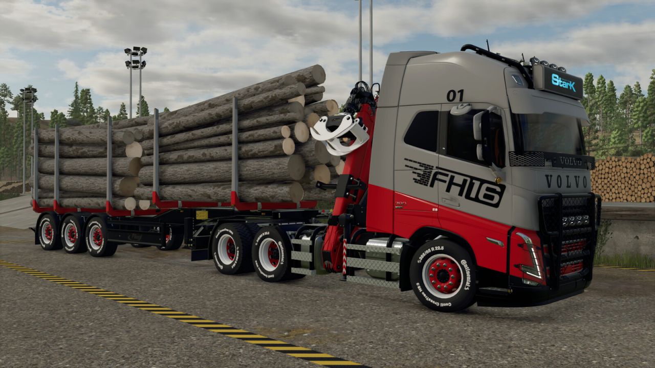 Semipaquete de grúa Z forestal Volvo FH 16