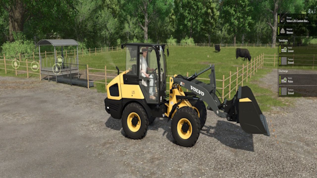 Volvo L25 + Cucharón y horquillas personalizadas