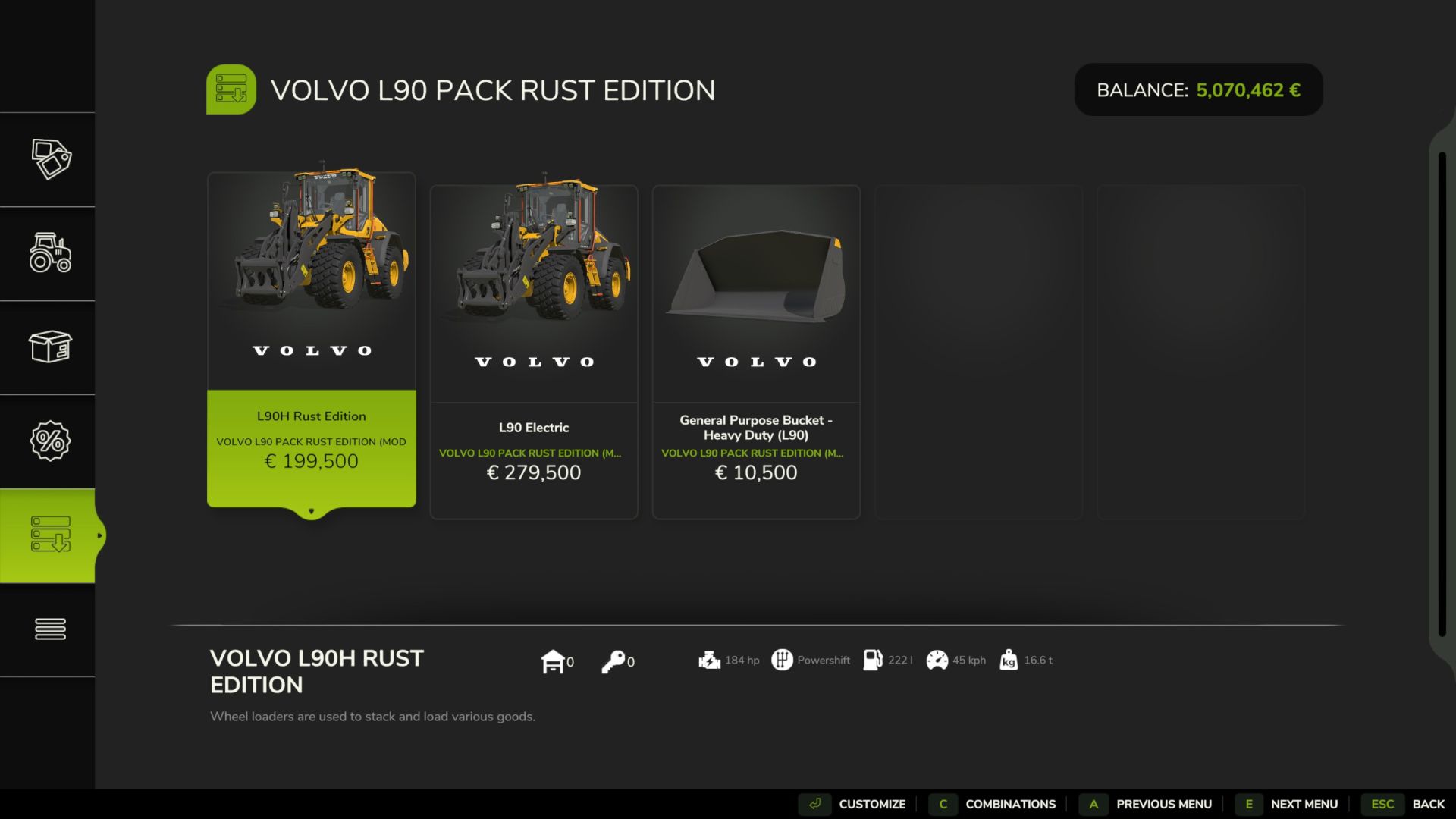 Volvo L90 Pack Rust Edition