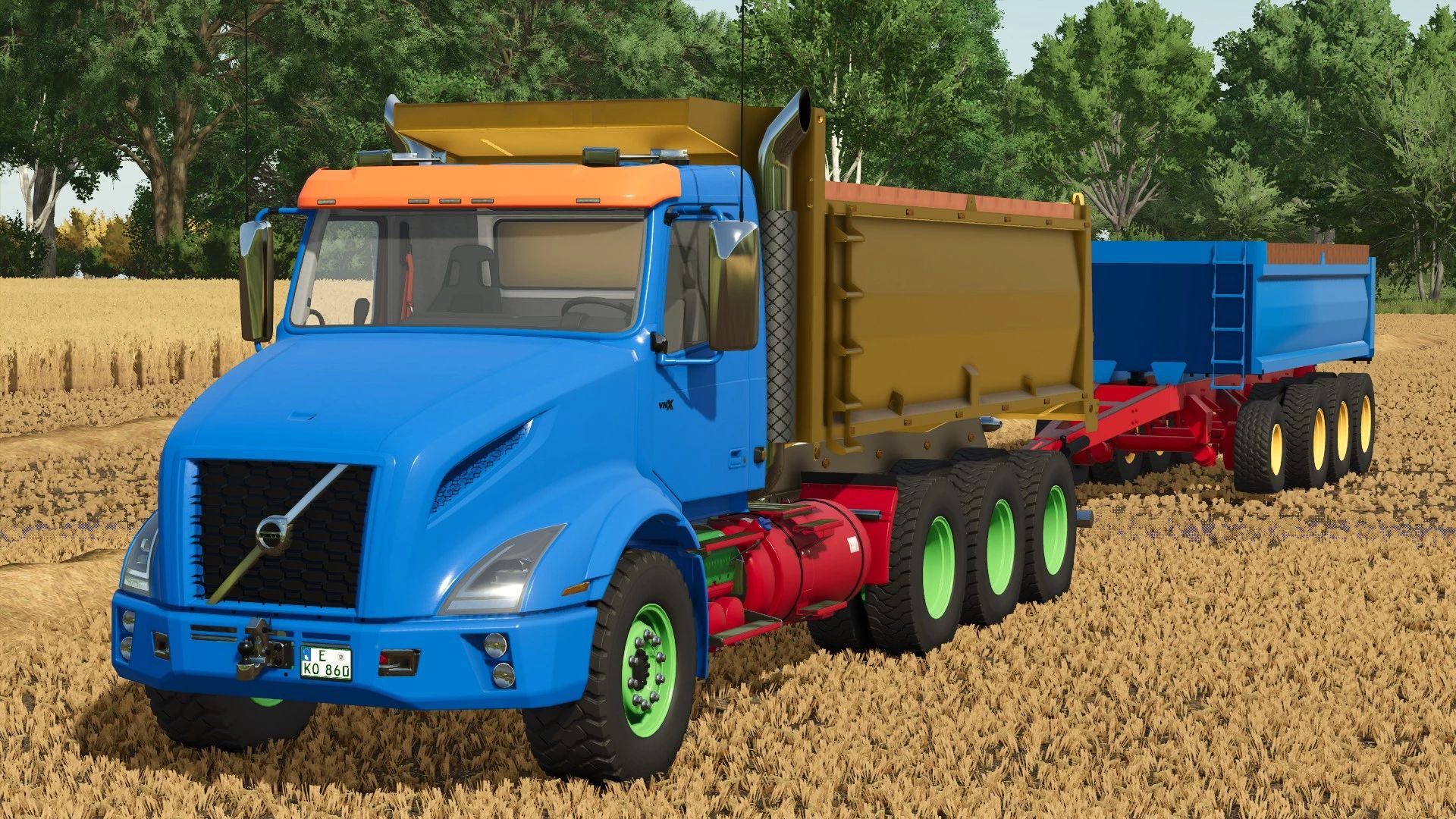 Volvo VNX 300 dump truck and tipper trailer