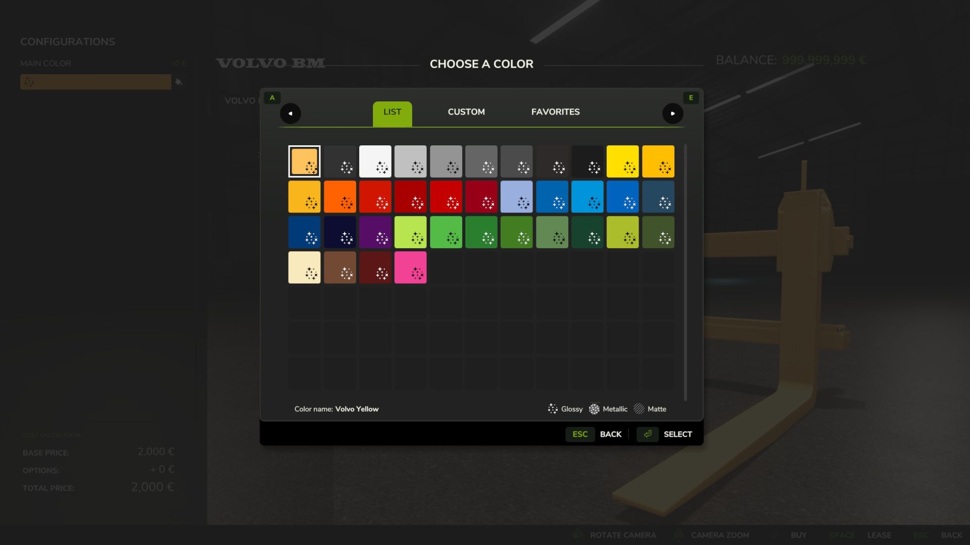 Pack d'outils chargeuses sur pneus volvo