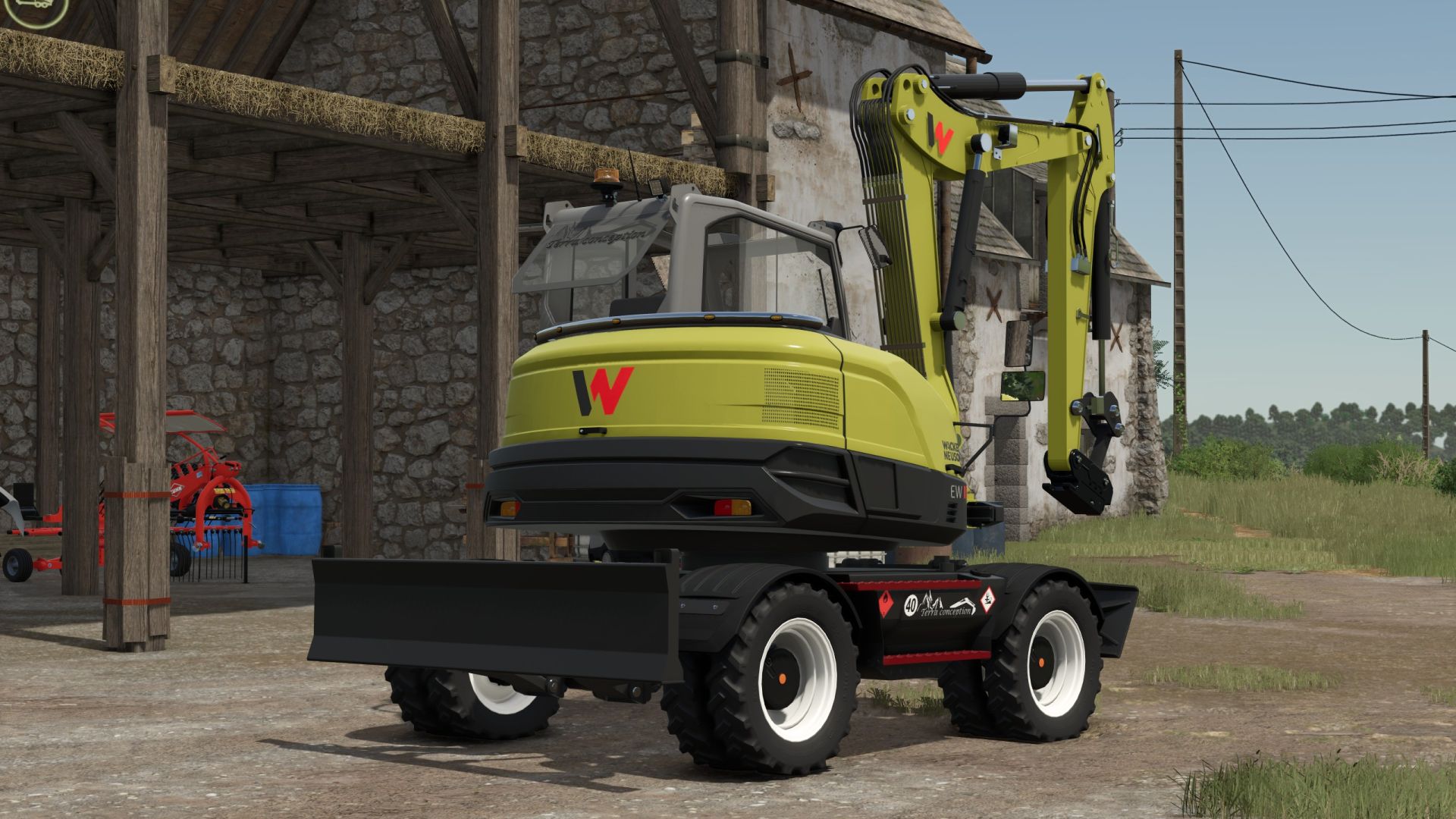 Wacker Neuson EW100 avec système de changement rapide Martin et Steelwrist