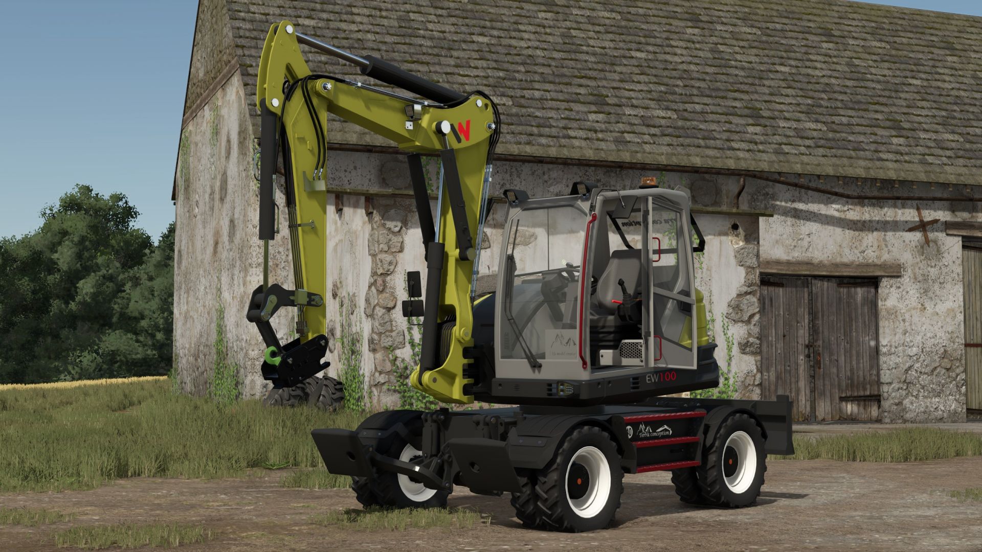 Wacker Neuson EW100 com sistema de troca rápida Martin e Steelwrist