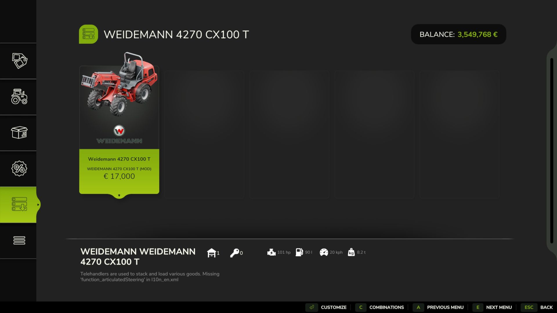 Weidemann 4270CX 100T