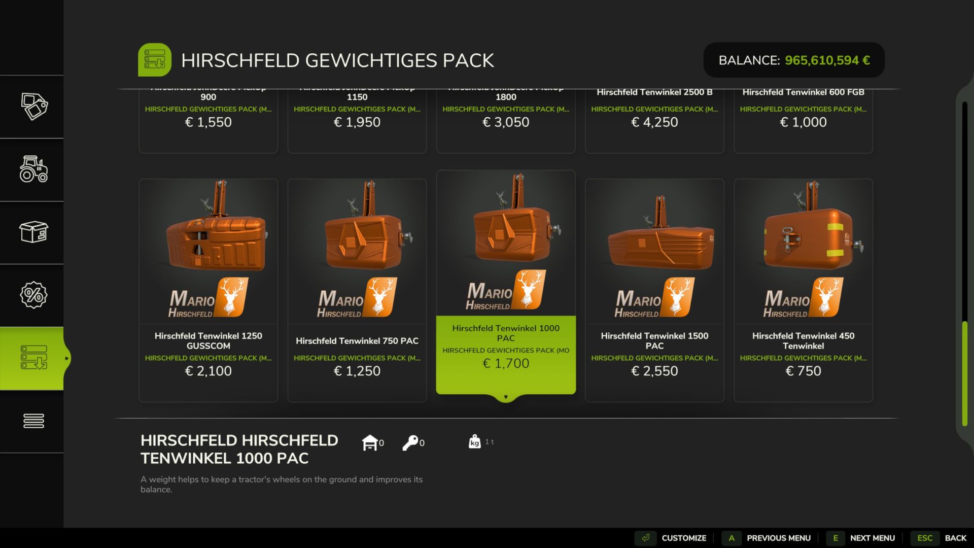 Weight Pack