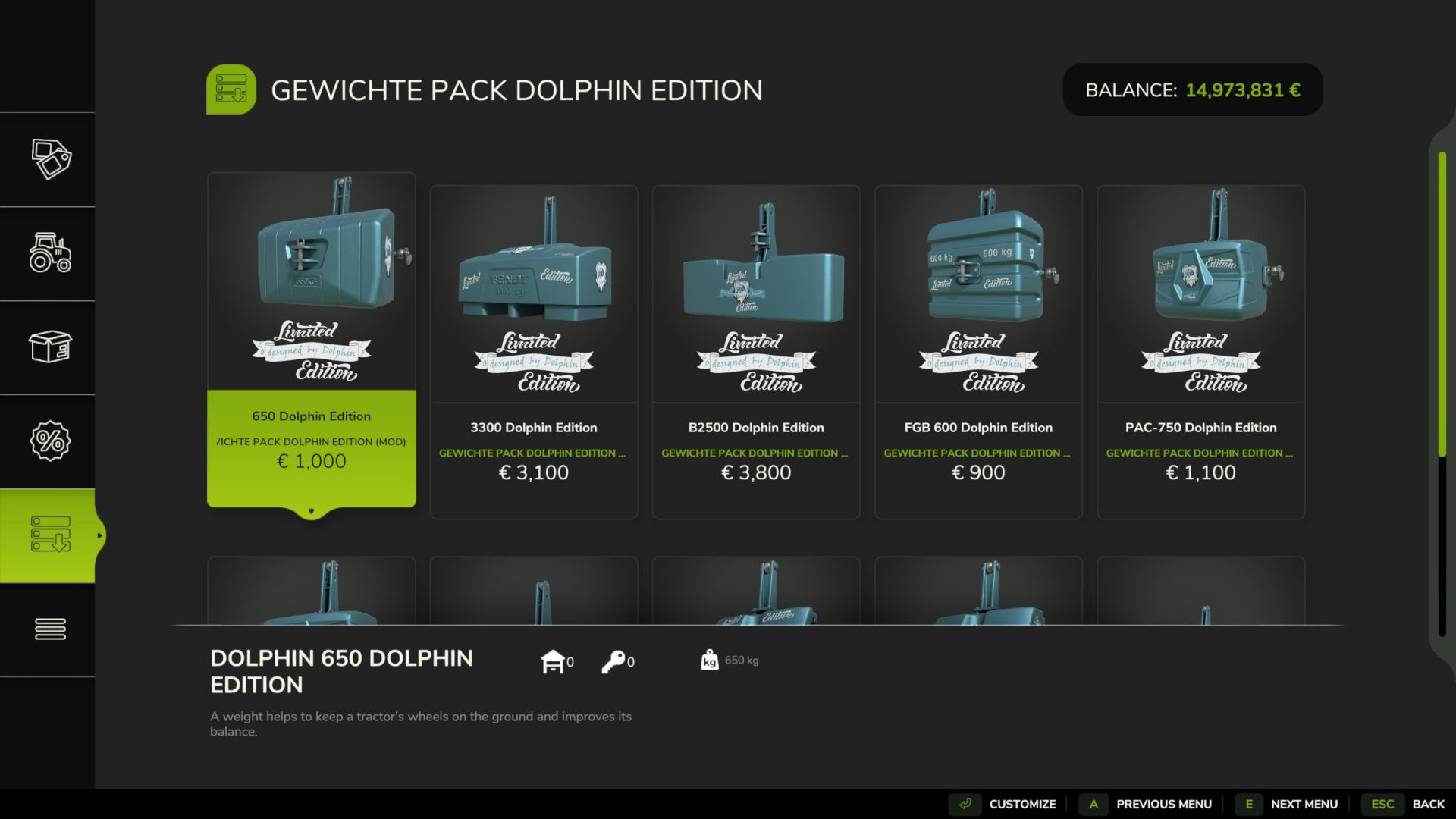 Weights Pack Dolphin Edition