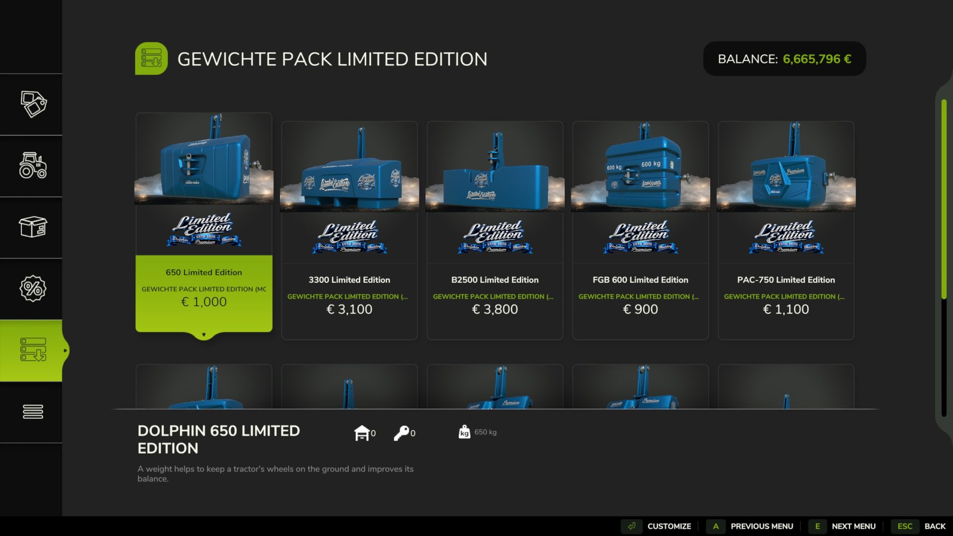 Weights Pack Limited Edition FS25 thumbnail 2