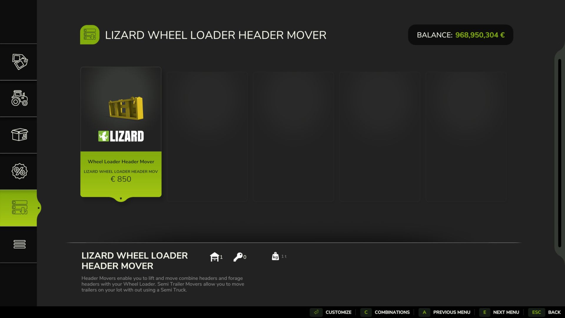 Wheel Loader Header Mover