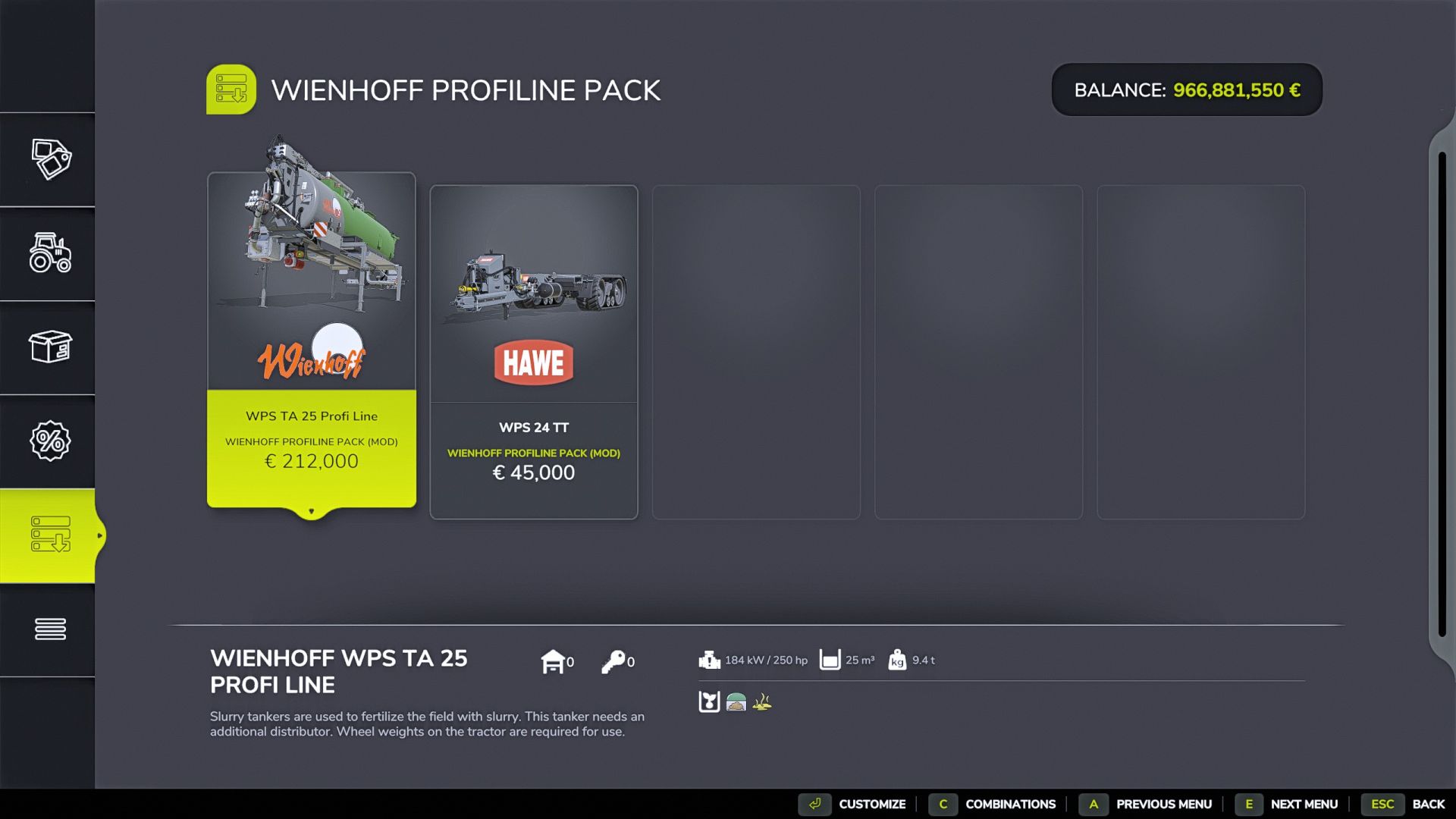 Wienhoff Profiline Pack