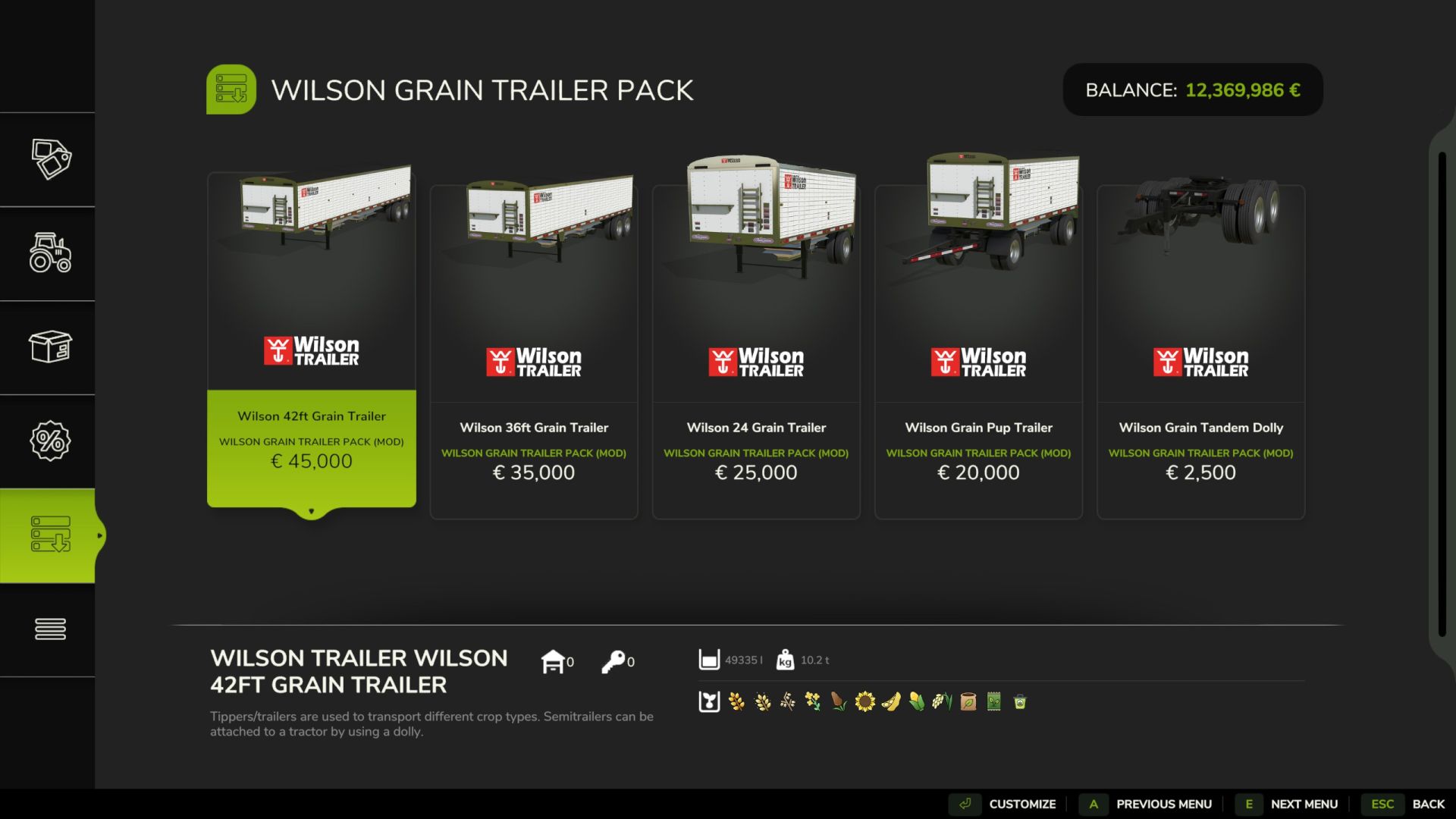 Wilson Trailer Pack