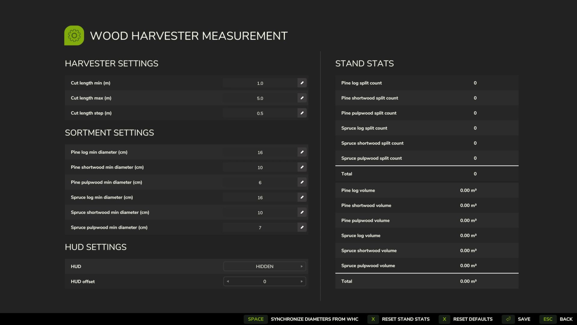 Wood Harvester Measurement