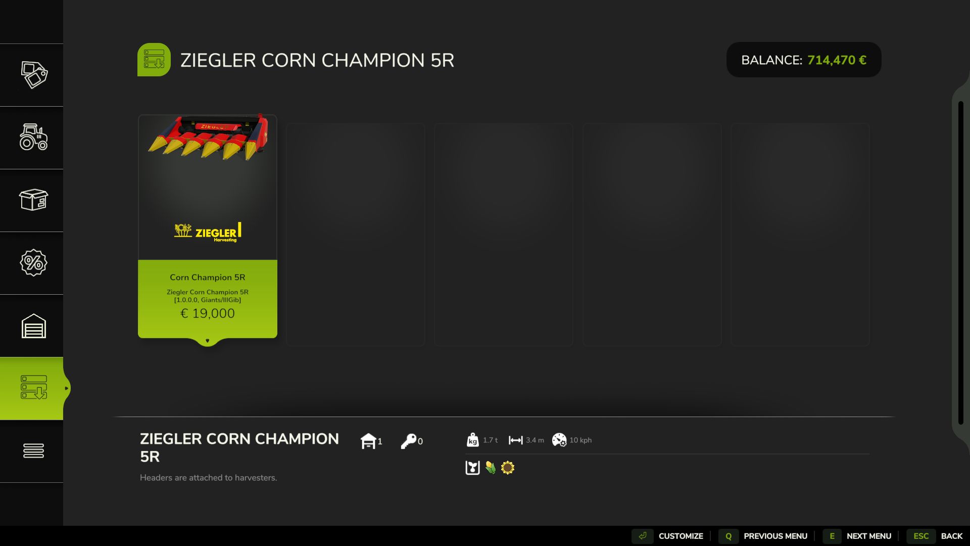 Ziegler Corn Champion 5R