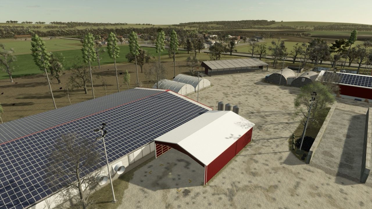 Huge Red Farm on Iowa Plains