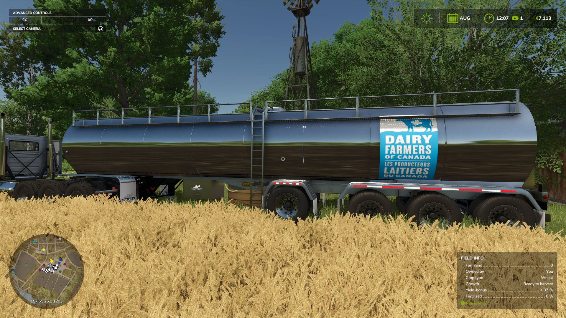 Camion de lait canadien