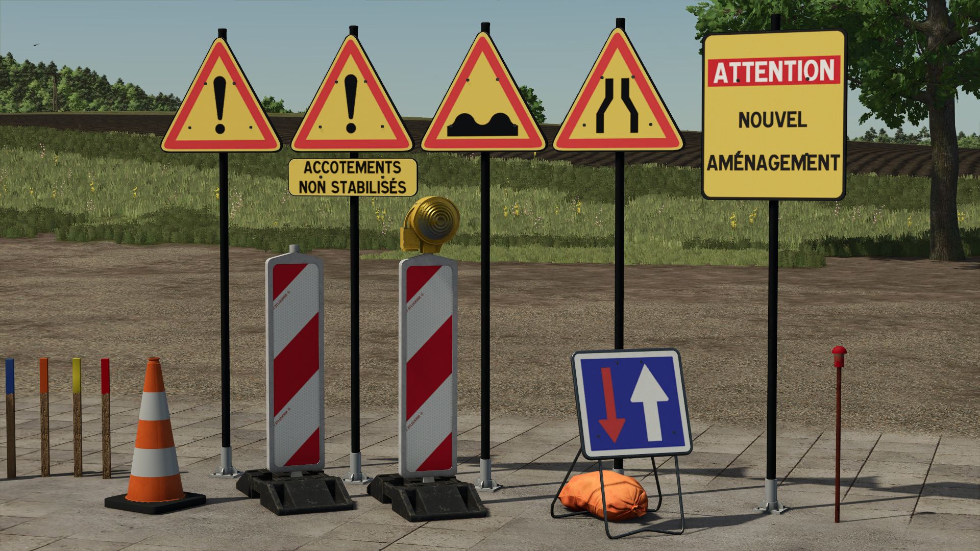 French temporary panels