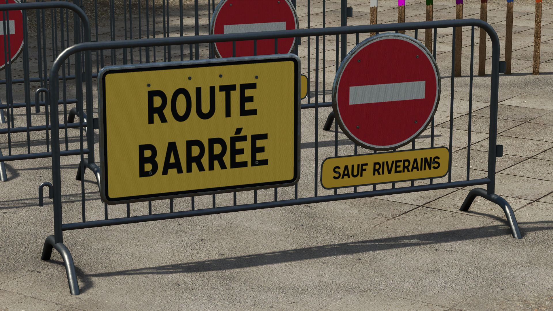French temporary panels
