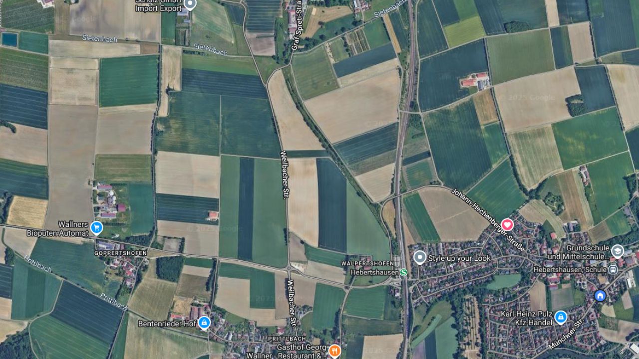 German Map: Dachau & Hebertshausen