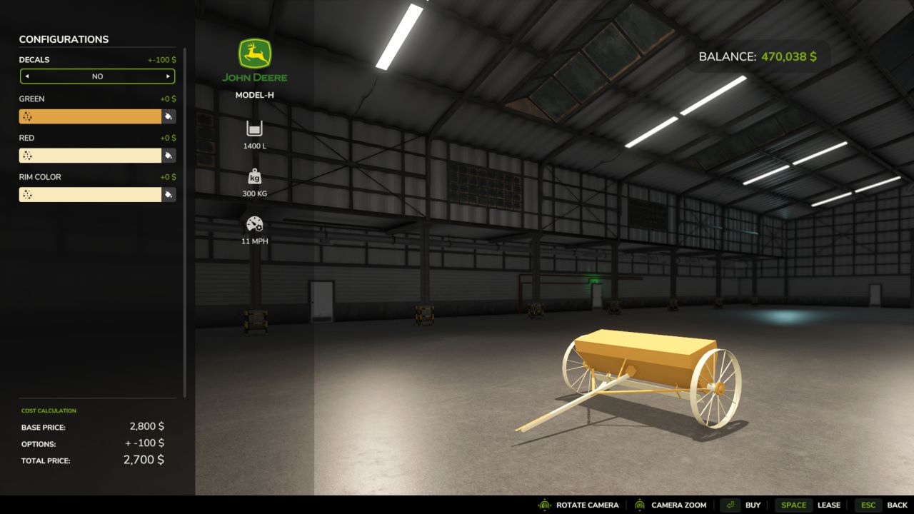 John Deere Model H (rozsiewacz nawozów/wapna)