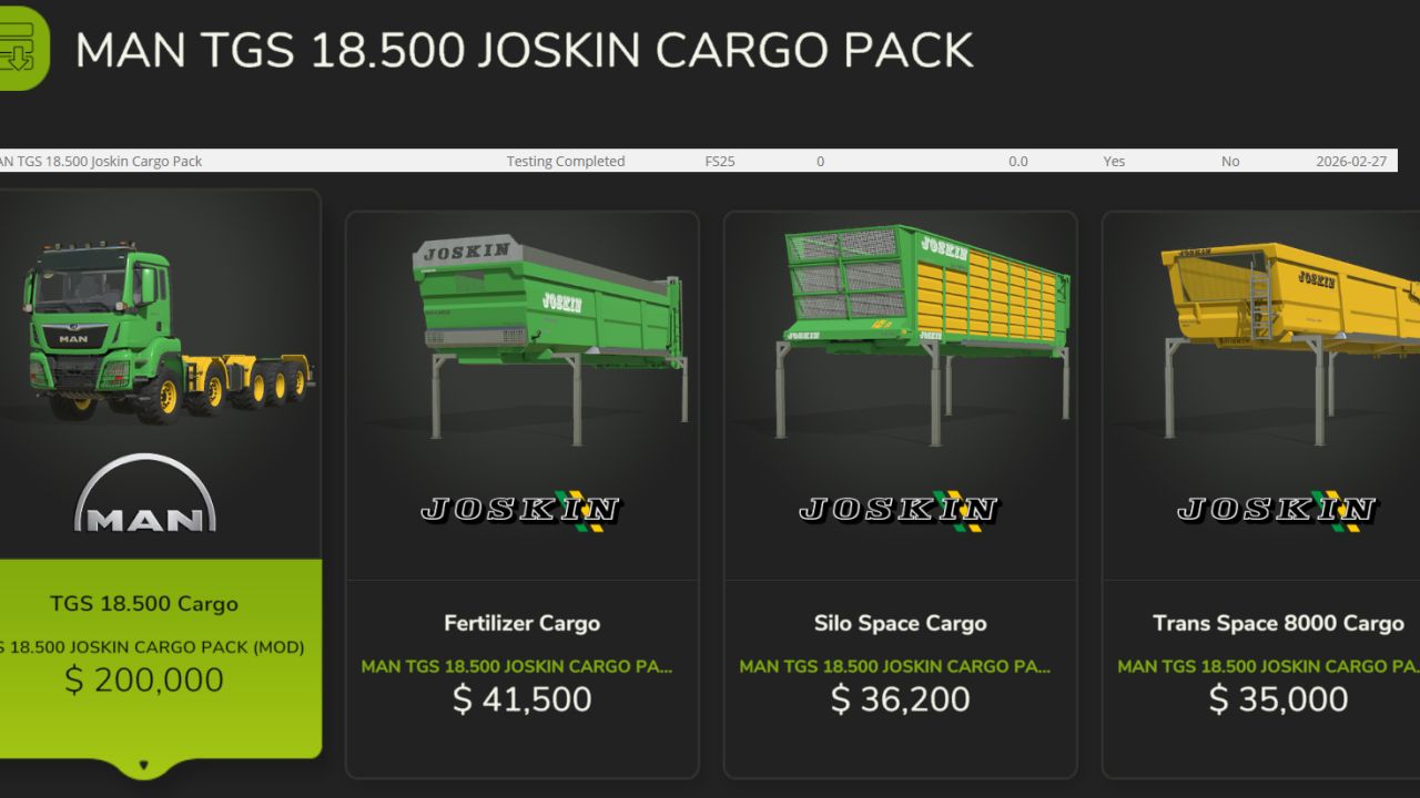 MAN TGS 44.500 8X8 Joskin Cargo