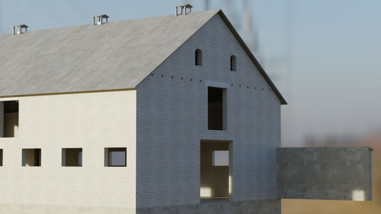 Polish White Brick Cowbarn