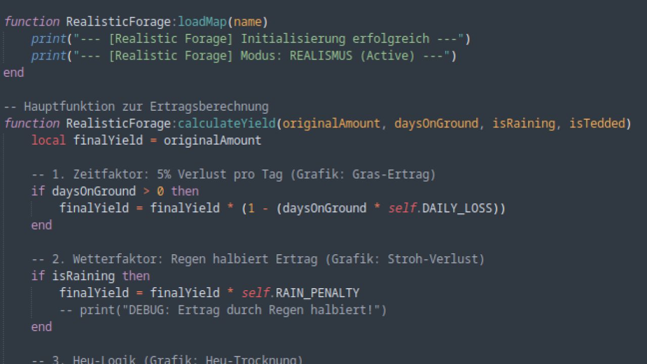 Fourrage et rendement réalistes