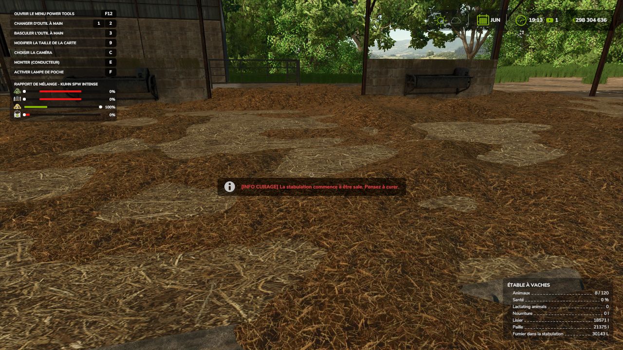 Realistic manure cleaning system